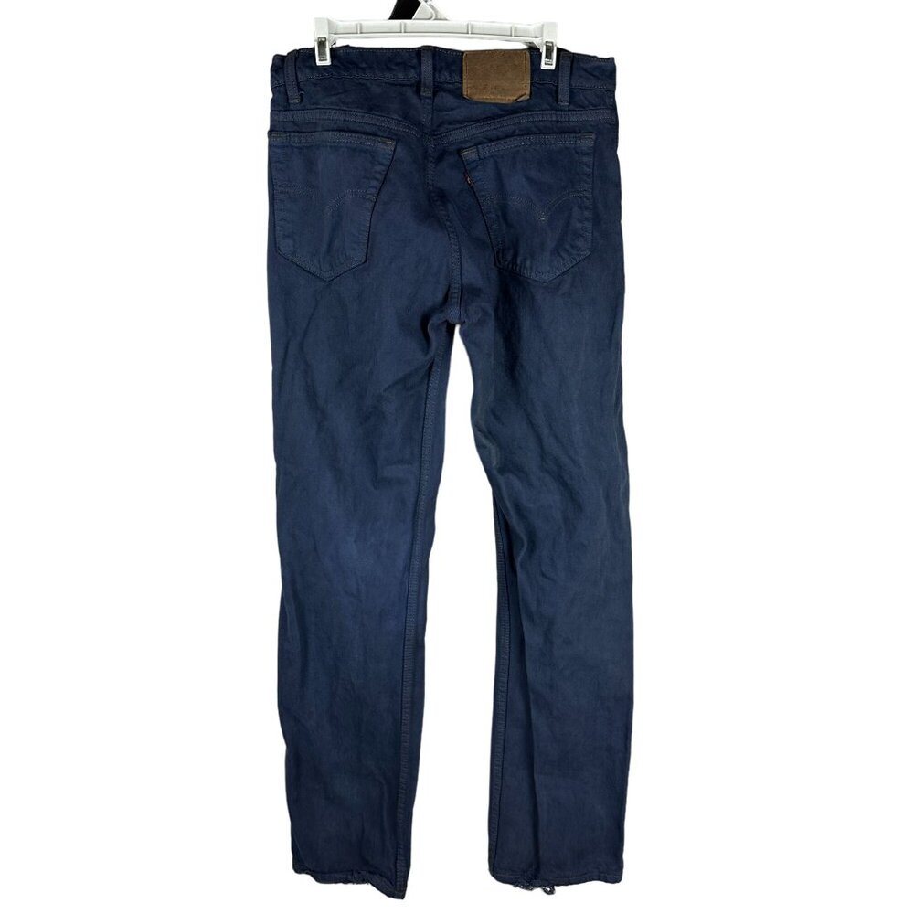 Levis 505 Mens Original Fit Jeans 34x32 100% Cotton Mid-Rise Blue - Picture 3 of 7